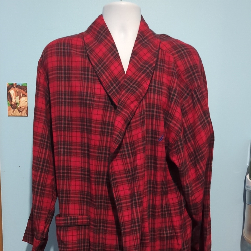 Nautica Red and Black Plaid Sleepwear